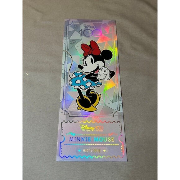 Minnie Mouse Disney100 Kakawow refractor Ticket Jumbo Card Limited Edition #421 - Picture 5 of 5